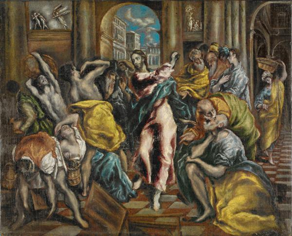 Christ Driving the Money Changers from the Temple - El Greco | FeelTheArt