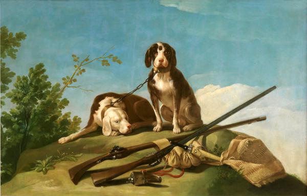 犬と狩猟用具 - フランシスコ・デ・ゴヤ | FeelTheArt