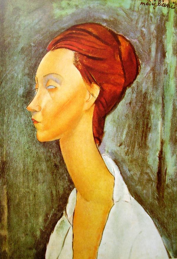 アメデオ モディリアーニ、【若い女の胸像】、希少画集画より