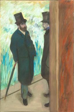 Ludovic Halevy and Albert Boulanger-Cavé behind the scenes of the Opera