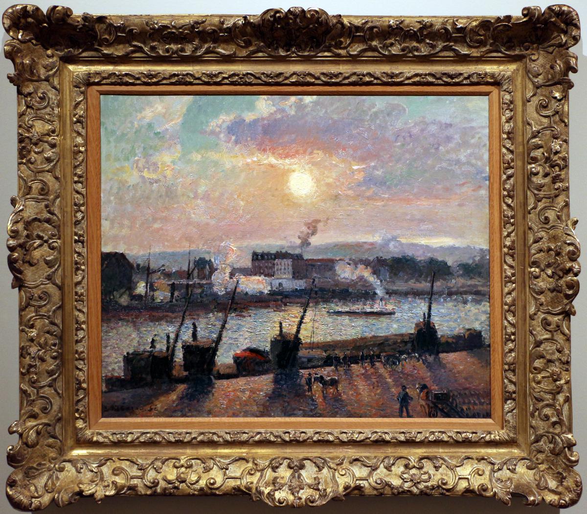 カミーユ・ピサロ、【ルーヴル、午後】、希少画集画、新品高級額・額装付 冬の朝のモンマルトル大通り 【20号】 カミーユ・ピサロ 【 額縁
