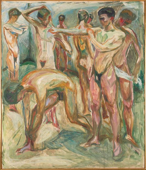 Naked Men in the Baths - Edvard Munch FeelTheArt