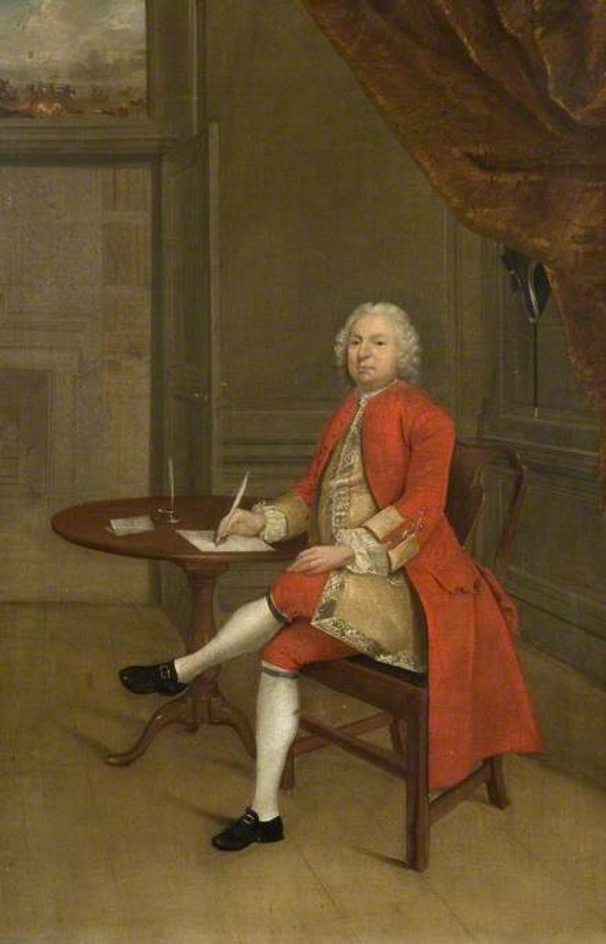 Portrait Of A Man In Red - Arthur Devis | FeelTheArt