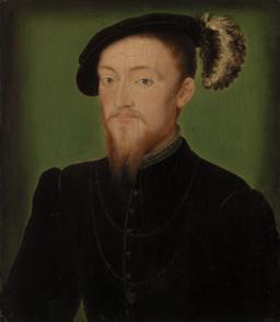 Man met een veer in hoed