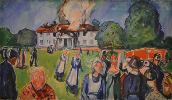  La Casa Est Ardiendo Edvard Munch FeelTheArt