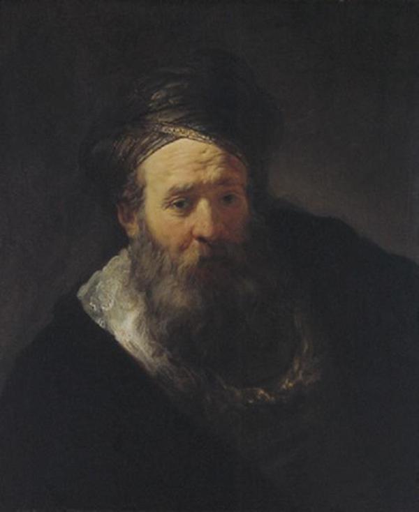 Old man with beard and turban - Rembrandt | FeelTheArt