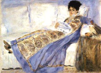 Madame Monet Reading Le Figaro