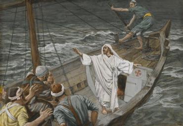Jesus acalmando a tempestade