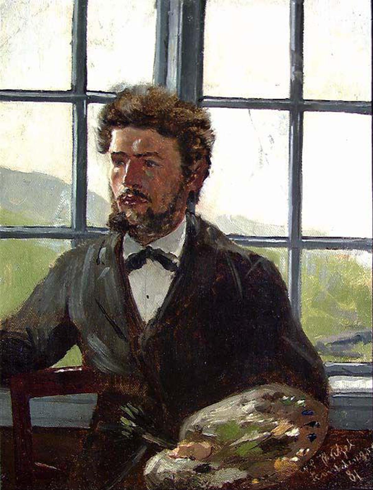 画家ハラルド・ベルトランの肖像 - グスタフ・ヴェンツェル | FeelTheArt