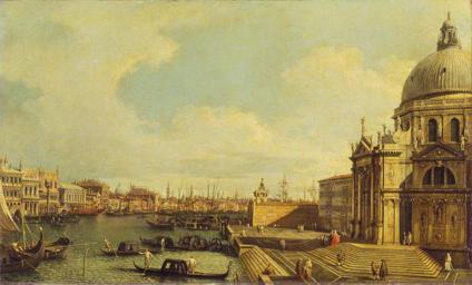 Venezia: Il Canal Grande con Santa Maria della Salute verso la Riva degli Schiavoni