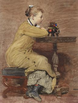 Vrouw en olifant