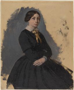 Jeune femme en noir