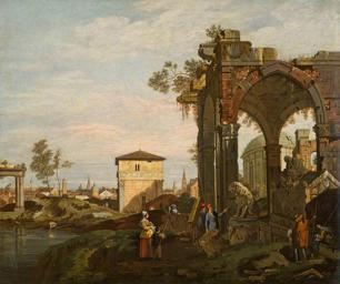 Ruines avec figures