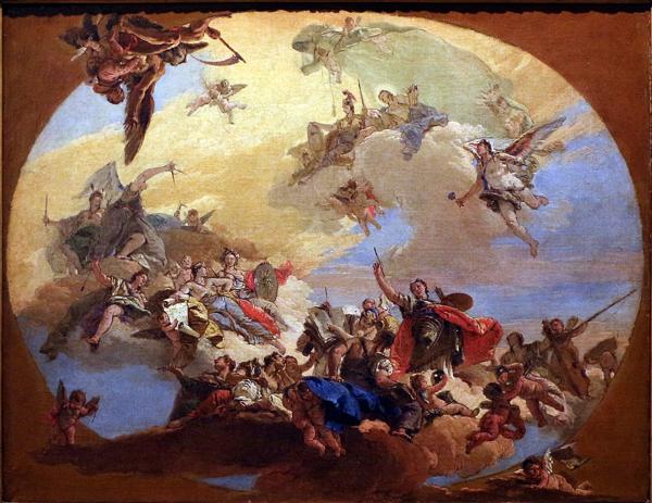 Triunfo de las artes - Giovanni Battista Tiepolo | FeelTheArt