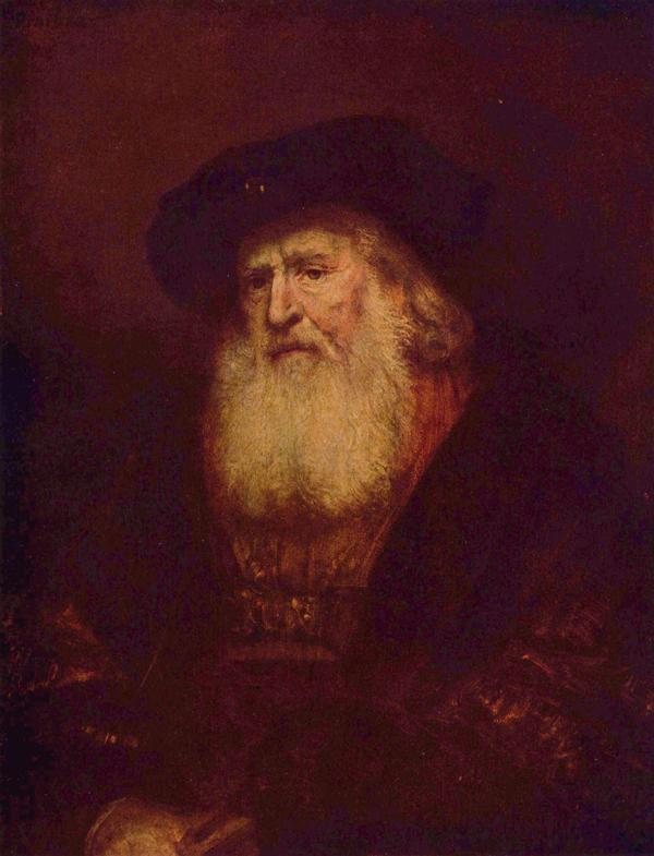 Portrait of a Bearded Old Man - Rembrandt | FeelTheArt