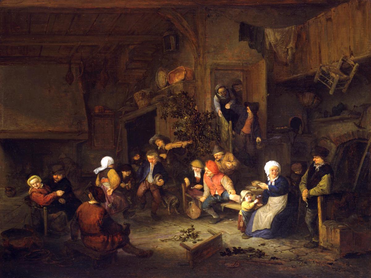 Villagers Merrymaking at an Inn - Adriaen van Ostade | FeelTheArt