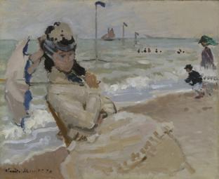 Camille en la playa de Trouville