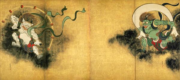 風神雷神図 - 尾形光琳 | FeelTheArt