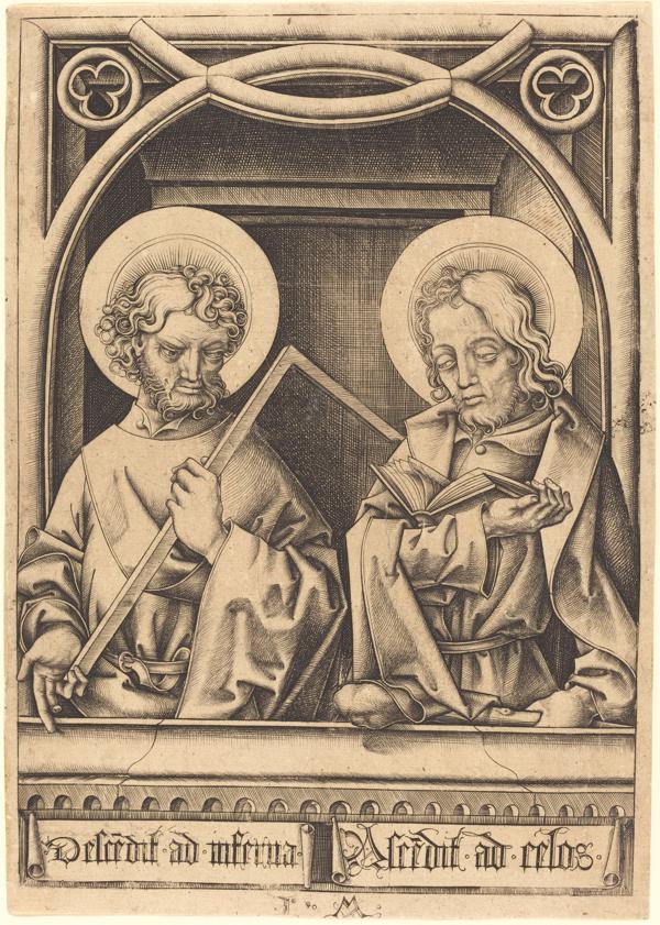Less Detailed Thomas Saints Thomas and James the Less - Israhel van Meckenem | FeelTheArt
