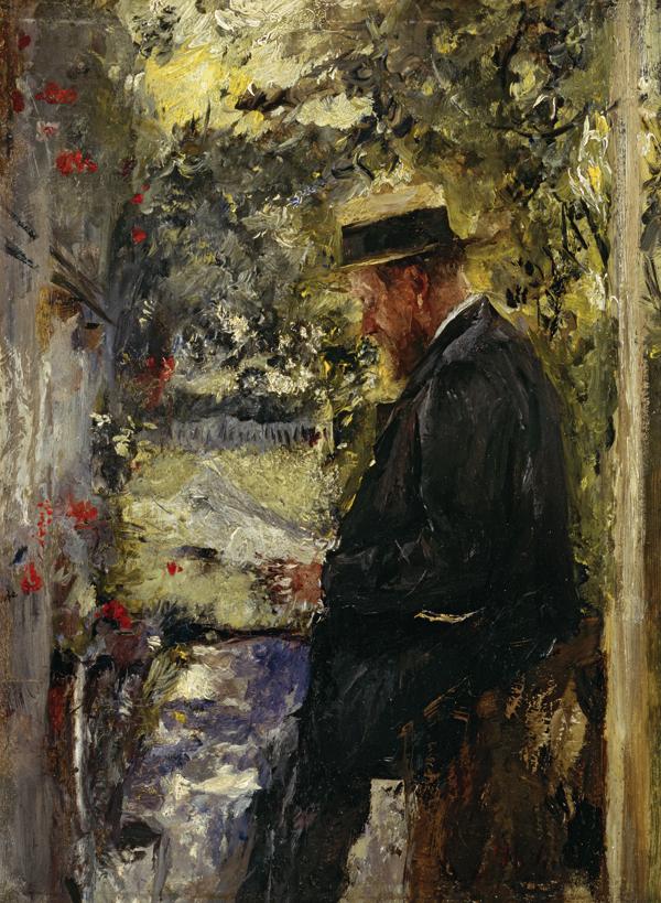 Veterinarian Reindl in the Arbor - Wilhelm Leibl | FeelTheArt