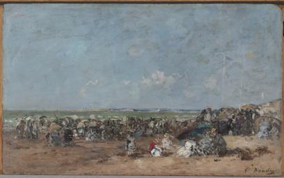 Scène de plage à Trouville