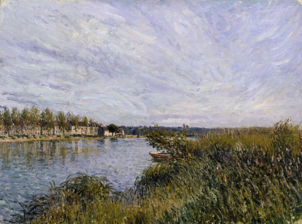 アルフレッド・シスレー 、Alfred Sisley、サンクール近くのセーヌ川 アルフレッド・シスレー 、Alfred Sisley、サンクール近くのセーヌ川