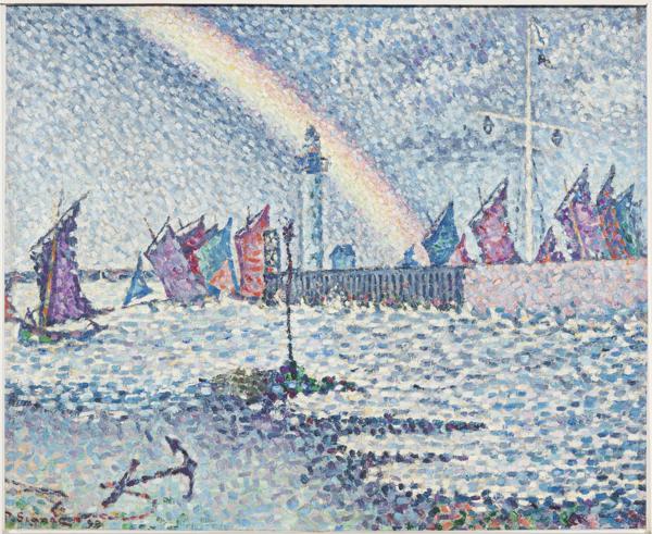 ポール・シニャック、オンフルールの港口、希少な画集より