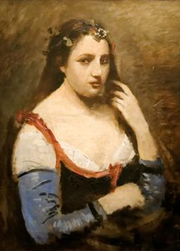 Frau mit Margeriten
