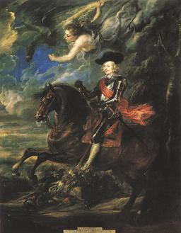 El cardenal-infante Fernando de Austria, en la batalla de Nördlingen