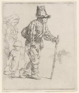 Bauernfamilie auf dem Tramp