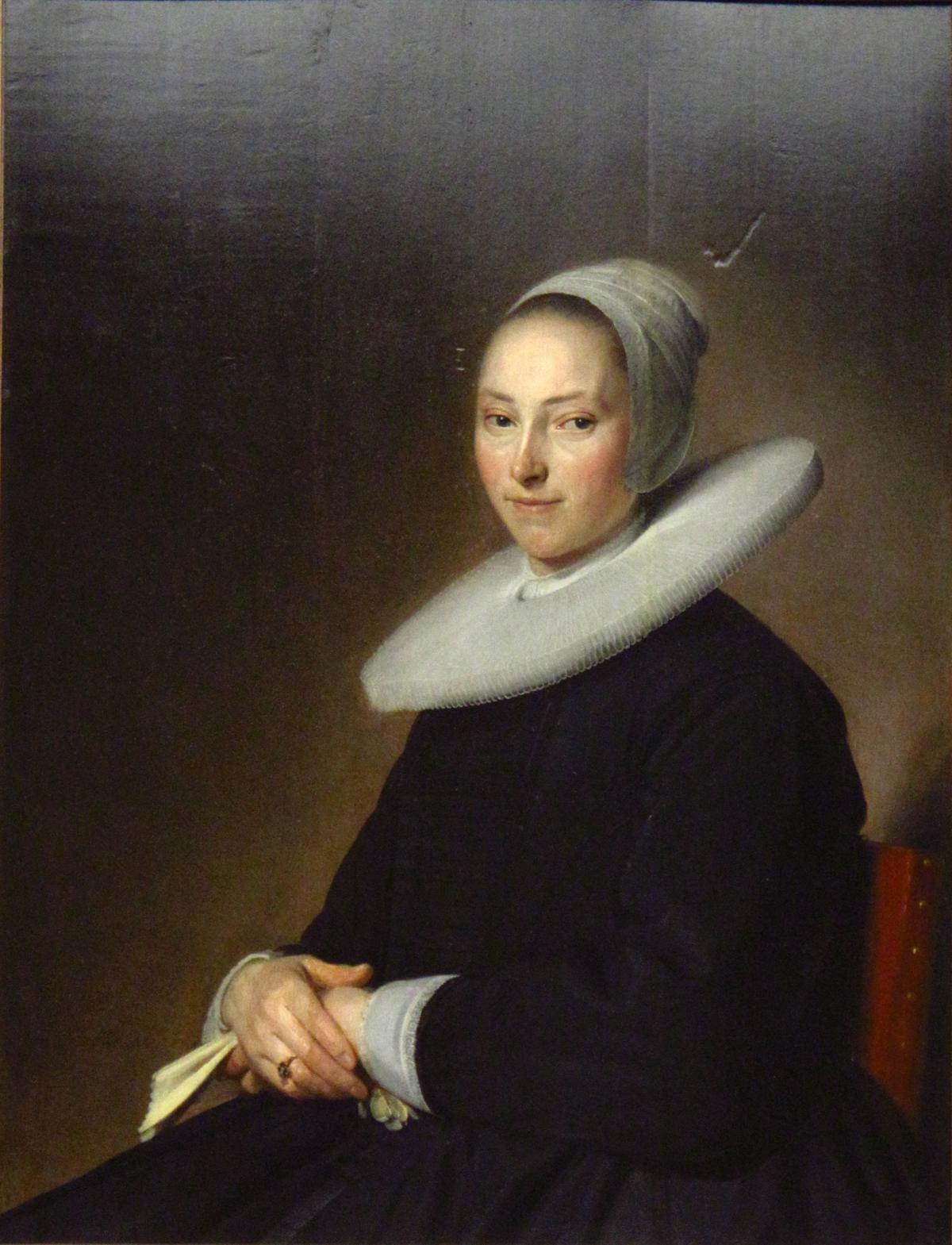 座っている若い女性の肖像画 - ヨハネス・コルネリス・フェルス