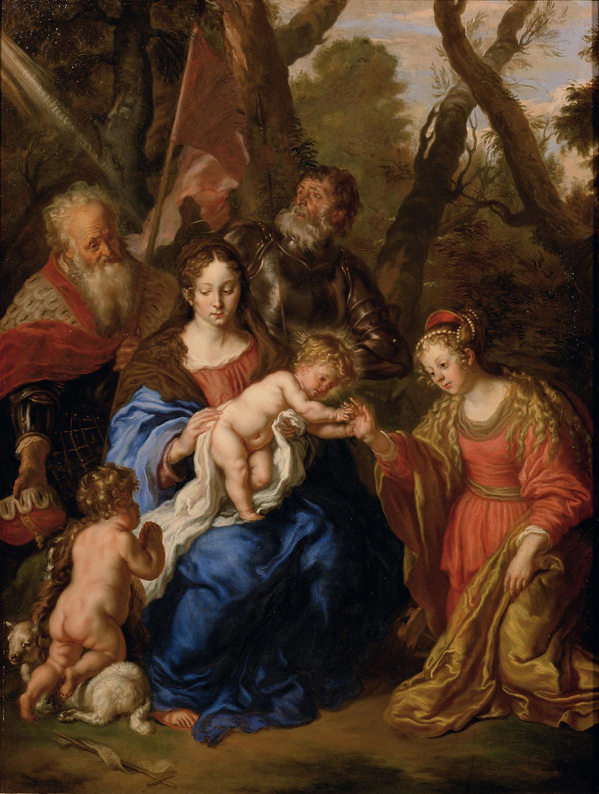 The Mystic Marriage of Saint Catherine of Alexandria with Saints ...