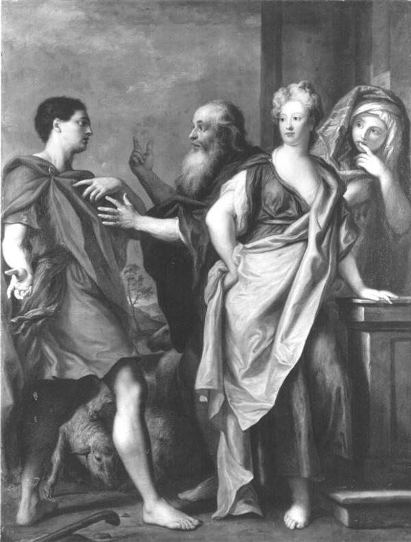 Laban promises Jacob to his daughter Rebecca - Anthoni Schoonjans ...